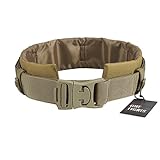 OneTigris タクティカルベルト サバゲー装備 多機能 多用途 パッド付きベルト サバイバル　作業用　ウエスト保護 (タン)