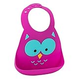 メイクマイデイ Make My Day お食事エプロン シリコン ビブ スタイ ポケット付き BB110 オウル Baby Bib Owl 食べこぼし防止 よだれかけ お手入れ簡単 [並行輸入品]