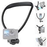 VRIG ネックレス式マウント GoPro用ネック式マウント GoPro用 アクセサリー 磁気吸引式 釣り用首掛け ロック式 落下防止 多角度調整 釣り 、バイク 、 テニス、旅行、Vlog撮影 osmo action 5 pro/4/3 、osmo pocket 3、osmo pocket 4、hero 13/12/11 、insta360 X5 X4 /Ace Pro 2など対応 AC-01