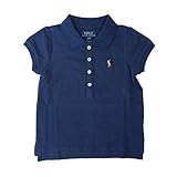 (ポロ ラルフローレン)POLO Ralph Lauren キッズ ガール 女の子 半袖 ポロシャツ ポニーマーク ワンポイント 刺繍 ネイビー 5 [並行輸入品]