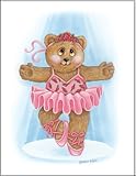 スポーツBear Ballerina Star – 子供壁アート、キッズ壁アート、保育園壁アート 8" x 10" EY05421