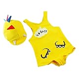 Double two 子供 ベビー 男の子 水着 キッズ水着 ノースリープ スクール水着 スイムウエア UVカット 帽子付き (80－90cm)