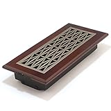 Accord GTCHSN410 Cherry Frame Floor Register with Trellis Design, 4-Inch x 10-Inch(Duct Opening Meas