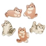 [ストアーズクラブ] 5種セット まったりねこのチャーム 猫 ネコ 手芸素材