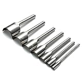 Sndy 7pcs 10 〜40ミリメートルスチールレザーパンチクラフトハーフラウンドカッター V 形パンチ