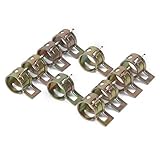 ノーブランド品 20個入り　お買い得　スプリングクリップ　ばねクリップ　燃料ホースライン　水道管　エアチューブクランプ　ファスナー径10mm