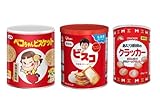 保存缶 セット（ビスコ保存缶・ペコちゃんビスケット保存缶・保存缶あたり前田のクラッカー）ゆっくんのお菓子倉庫 (6缶セット（3種×各2缶）)
