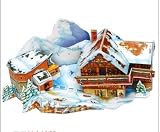 3D DIY TOY Jigsaw Puzzle Creative Hand diy hut Paper models 3D puzzle Ski by Update Everyday