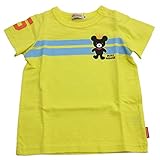 ミキハウス(mikihouse) キングくんプリント 半袖Ｔシャツ (80cm, 黄（ボーダーワンポイント）)