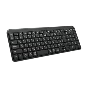 Logicool ロジクール K250GRd Bluetooth ワイヤレスキーボード テンキー付 日本語配列 耐水 無線 Windows Mac グラファイト