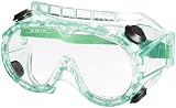 Sellstrom 88210 PVC Indirect Black Vent Chemical Splash Goggle, Green Tinted Body/Clear Anti-Fog Len