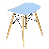 快適ホームズ 7カラースツール 背もたれなし PP スカイブルー EA-001SB