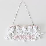 ホワイトエンゼル ウエルカムプレート 天使的/ウェルカム ポリレジン 白 1個