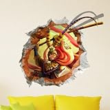 3dベビーキッズ部屋Cartoon Lovely Cool Monkey壁デカール取り外し可能ペーパーステッカーウォールアートDIYギフト装飾^。