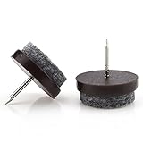 URBEST 50個ブラウンプラスチックフェルト床プロテクターパッドスキッドグライドDIYネイルプロテクター家具テーブル椅子脚20 mm Dia