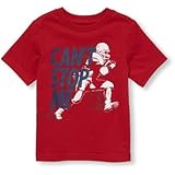 THE CHILDREN'S PLACE(ザ・チルドレンズプレイス) ショートスリーブフットボールプレイヤーグラフィックティ クラシックレッド トップス半袖Tシャツ 4歳【並行輸入】