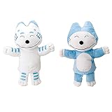 11ぴきのねこ ハンドパペット ぬいぐるみ 2種セット （トラネコ ＆ ブルー） 高さ約30cm