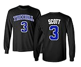Ravensバスケットボールムービー# 3ルーカススコット・One Tree Hill Jerseyスタイルメンズ長袖Tシャツ
