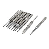 uxcell トルクスドライバービット　5mmラウンド･シャンク　T6タイプ　60mm長さ　10個入り