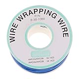 F Fityle 250m 30AWG ラッピングワイヤー　　ケーブルリール 銅線　錫メッキ 全5色選択 - 青