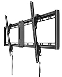 ACCURTEK 壁掛けテレビ金具 43～95インチ対応 ティルト式 耐荷重75kg 下向き角度調節 TV壁掛け金具 ブラック