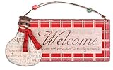 Sunset Vista Designs Rusty Hinge Snowman Red Welcome Door Sign Small【クリスマス】【ツリー】 [並行輸入品]