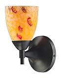 Elk 10150/1DR-YW Celina 1-Light Sconce In Dark Rust with Yellow Glass [並行輸入品]