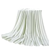 Setaria Viridis　ベビーブランケット　新生児おくるみ　赤ちゃん　薄手 ブランケット　ベビーバスタオル　子供　布団　夏用　お昼寝　110*140cm (グリーン)