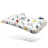 LITTLE TREEベビー枕 向き癖防止 斜頭 絶壁頭 変形 猫背 寝姿を矯正 夜泣き 寝ハゲ対策 汗取り 快眠 低反発ピロー 100%綿　無添加 男女兼用 通気枕 ベビーまくら 出産祝い 新着花柄