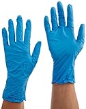 SecureFlex SEC102 Disposable Nitrile Glove, Latex and Powder Free, 9.5 Length, 4 mil, Small, Blue by