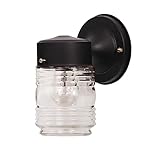 Savoy House 07046-BLK Outdoor Sconce with Clear Shades, Black Finish by Savoy House
