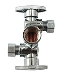 四半期Turn 3 Wayバルブ1 / 2インチFIP by 3 / 8インチod by 3 / 8インチodデュアルハンドル、鉛フリー