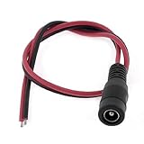 uxcell 30cm　CCTV　ビデオ　DC電源　ケーブル　ブラック5.5mmX 2.1mm　メス