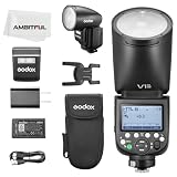 [GODOX正規代理店] GODOX V1 Pro N カメラフラッシュ Nikon 用、取り外し可能なサブフラッシュ 2.4G ワイヤレス TTL フラッシュ スピードライト、1.3 秒のリサイクル時間、76W HSS 1/8000s、Type-C 充電をサポート、Nikon D850 D5 D750 D7500 と互換性があります D5300 D5200 D7100 D90 Z7II Z6