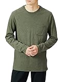 [Amazon Essentials] Tシャツ スリムフィット 長袖 メンズ ヘザーオリーブ S