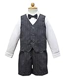 3131 グレーストライプ Rocky MOUSE 入園式 フォーマル 男の子スーツ ベビー スーツ 子供服 男の子 結婚式 七五三 子供スーツ 男児 [リトルプリンセス] Little Prince