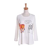 Lecpra (レクプラ) カジュアル Tシャツ マタニティ 授乳服 ホワイト ( M L XL ) 長袖 (L)