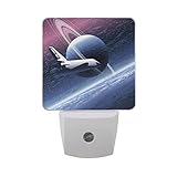 Saobao LED Night Light Energy Saving宇宙船in the Universe自動Senor Dusk to Dawn Night Light Great Forベッドル