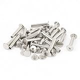 スクリューポスト，SODIAL(R) スクラップブック写真アルバムM5x25ミリメートルニッケルメッキバインディングスクリューポスト20個