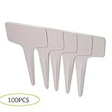 UPKEN 園芸用ラベル 立型ラベル ガーデニング用 ハンギング タグ ラベル 園芸用品 6*3*10cm 100枚 再利用可能 T型ラベル(ホワイト)