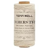 Tenn Well 綿ひも, 100m 綿紐 コットン紐 手芸 飾り 荷造り 園芸用 (ベージュ)