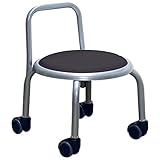 ルネセイコウ 背付きローキャスター ボン ブラック/シルバー SLC-255A