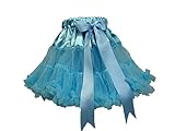 TUTU チュチュスカート12色揃ってとってもカラフル フリフリチュチュ tutu スカート (サイズ(XXL)120-130 ウエスト 54cm スカート丈 35cm, ミズイロ)