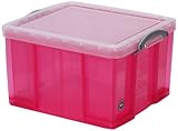 不二貿易 プラスチック 収納 ケース ボックスタイプ 42L ピンクR.U.BOX (幅44x奥行51cm) 20797