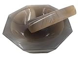 楓 めのう乳鉢 乳棒セット 浅型 140mm*115mm*35mm