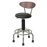 山善(YAMAZEN) サイバーコム 小まわりチェア カウンターチェア キャスター付き ブラック CB-388(BK/DBR)