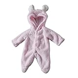 杜屋トヤ　子供服　ベビー　長袖ロンパース　ボディースーツ　スリーパー　ルームウェア　無地　フード付き　足つき　前開き　ウサギ耳　かわいい　洋式　秋　冬　カジュアル　遊び　お出かけ　プレゼント　女の子　