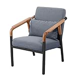 北欧風 ナチュラル Flo Join Sofa 1P  NA/BK(seatGY)クッション付 -