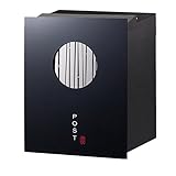 ポスト 郵便受け 埋め込み 郵便ポスト 大型配達物対応 和の文 埋め込み 窓 竹縞 ブラック