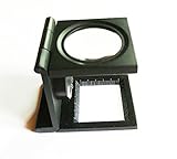 Hommy 見やすい !! LED ライト 付 拡大鏡 8倍 収納 ケース ＋ 携帯に便利な ポーチ 付 セット！（ 折りたたみ式 ルーペ スタンド式 ）